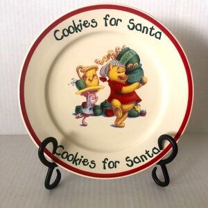 DISNEY Winnie the Pooh 1996 cookies for Santa plate